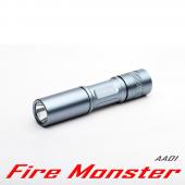 Fire Monster 15W 鋁鎂合金超迷你手電筒 CREE R2 激白光 LED AA01 科技銀